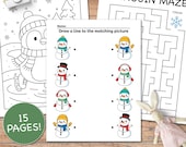 Christmas Activity Pack, Dot-to-Dot, I Spy Winter Game (Digital Download)