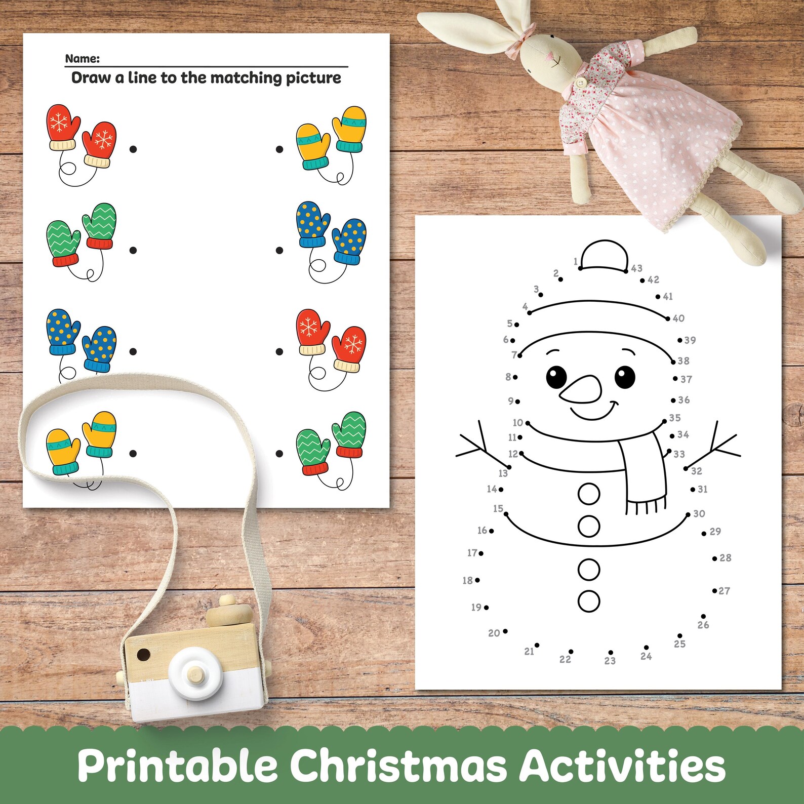 Christmas Activity Preschool, Instant Download, Dot-to-dot Snowman, I ...