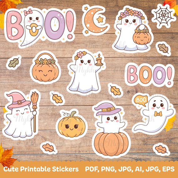 Autocollants Halloween - 106 Stickers Fantômes, Citrouilles, Sorcières Pour Décorer Téléphone, Laptop, Guitare - 3