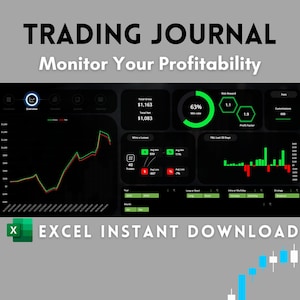 Excel-handelsdagboek | Forex, indices, aandelen, aandelen | Daghandelslogboek | Spreadsheet voor handelstracker | Terugtesten