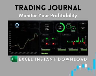 Excel Trading Journal | Forex, Indices, Stocks, Shares | Day Trading Log | Trade Tracker Spreadsheet | Back Testing
