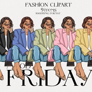 Boss babe clipart, Business woman clipart, Lady boss clipart, Planner Girl Clipart, Boss Girl clipart, Fashion Illustration