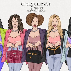 European girls clipart, clothes clipart, chic girl clipart, Planner Girl Clipart, Boss Girl clipart,Boss babe clipart, Lady boss clipart