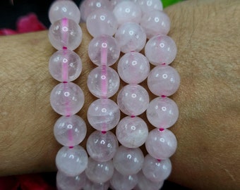 Rose Quartz Bracelet with 10 mm Beads - Embrace Love and Elegance | ONE PIECE ONLY