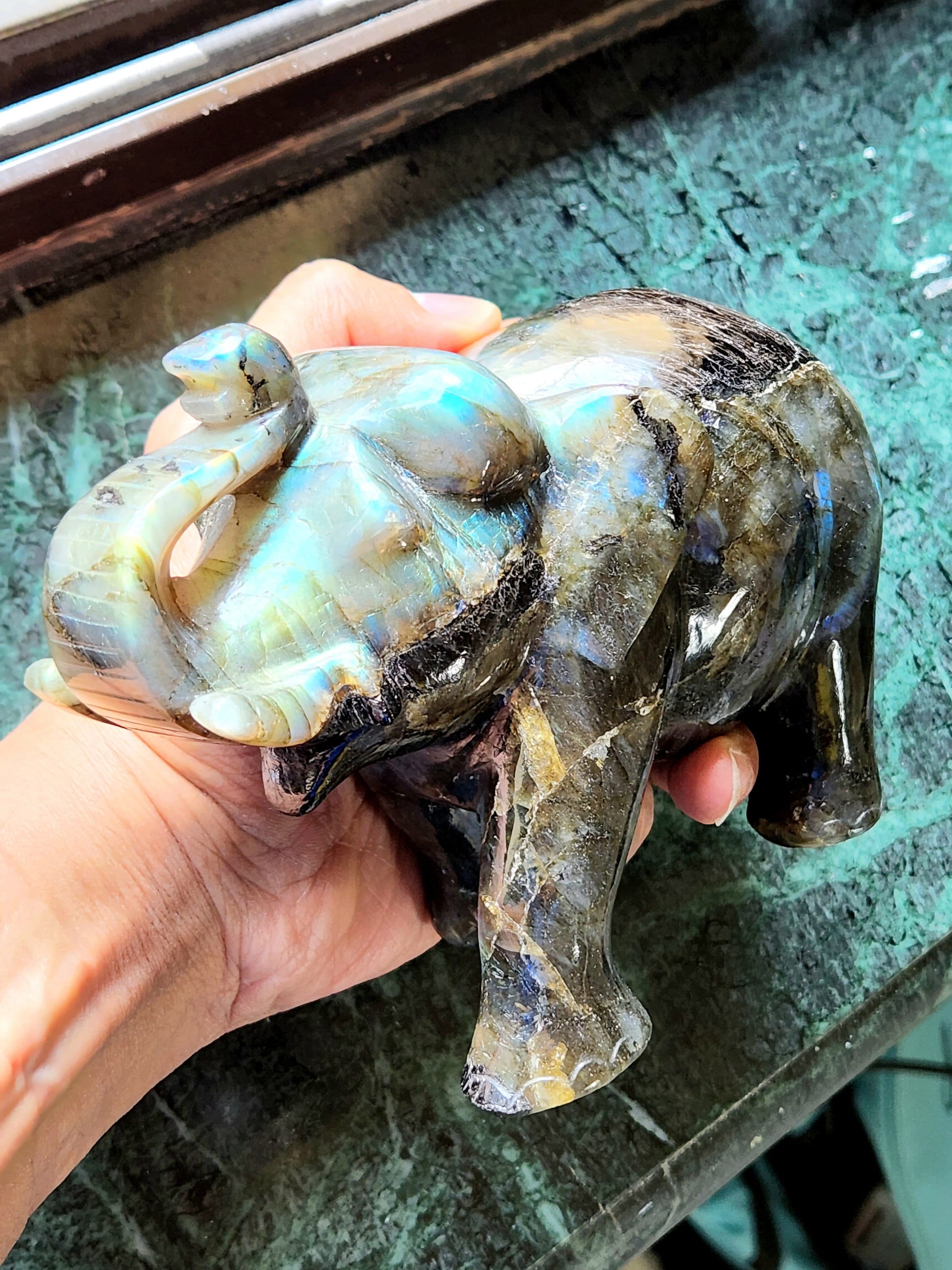 #象 #ラブラドライト 🤩🤩#ラブラドライト #仏 #天然石