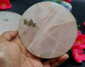 Rose Quartz Coaster Set - A Harmony of Beauty and Healing | Crystal Home Decor | Crystal Healing