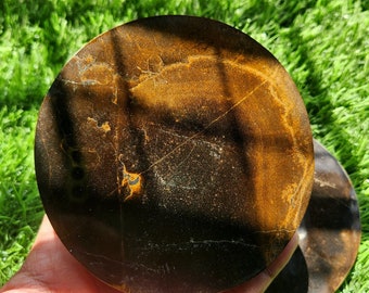Tiger Eye Coaster - Radiate Prosperity and Protection | Set of 2 | Home Decor