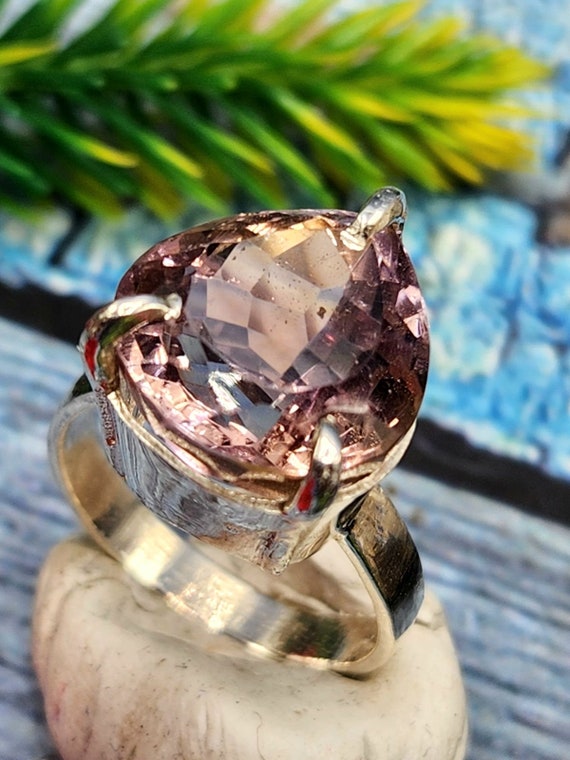 Handgefertigter Valentinstag Ring Aus 925 Sterlingsilber Mit Natürlichem Ametrin-Edelstein