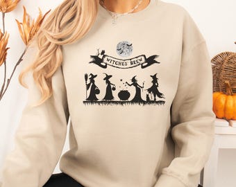 Halloween Witches Brews Sweatshirt, Witch Vibes Shirt, Halloween Gift, Halloween Witches Shirt, Salem Sisters Shirt, Spooky Witch Sweatshirt
