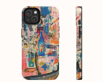 Collage Phone Case, Scrapbooking Collage iPhone Case, Art Collage Cover fit for iPhone 15 Pro Max, iPhone 14 Plus, 14, 13, 12, 11, X, XR, XS