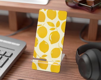 Suporte para celular Summer Lemons, suporte fofo para smartphone, organizador de mesa de escritório, suporte para celular de viagem, acessório para celular, ideia de presente tecnológico