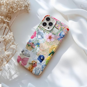 Cute & Trendy Collage Phone Case, Preppy Cool Girl Aesthetic, Scrapbook Cover For iPhone 16 15 14 13 13 11 X 8 7, Pro Max Plus, Samsung