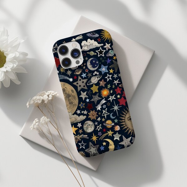 Cosmic Wonder Phone Case, Space iPhone Case, Stars and Planets Case, iPhone 15 Pro Max, iPhone 14 Plus, 14, iPhone 13, 12, 11, X, XR, XS