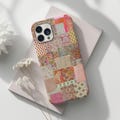 Floral patchwork Collage Phone Case, Preppy Aesthetic, iPhone 16 15 14 13 12 11 Pro Max 8 Plus X, Samsung Galaxy S23 S22 S20 Ultra, Pixel 8 product logo
