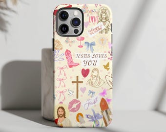 Christian Collage Phone Case Cute Religious Coquette Trendy Girly