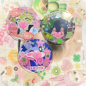 Custom fandom 2 inch deco buttons | Anime custom button | Kawaii deco pin back buttons | Custom ITA bag button