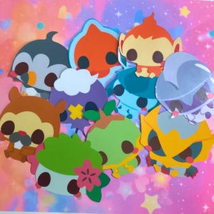 Glossy Pocket Friends Stickers, Gen 4 Sticker Collection, Cute Sticker Pack, Journal Stickers, Kids Scrapbooking