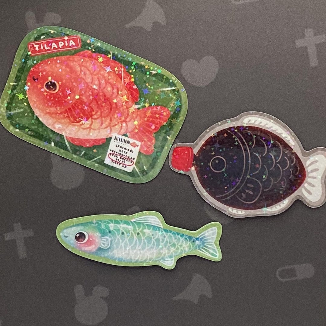 Cute Fish Magnet | Kawaii Fish Magnet | Animal Magnet | Food Magnet - Etsy