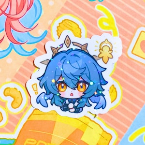 Cute Sunday Honkai Star Rail Sticker, Anime Sticker, Gamer Decor, Scrapbooking Sticker, Laptop Sticker, Vinyl Decal