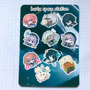 Herta Space Station Stickers, Honkai Star Rail Stickers, Collectible Vinyl, Gaming Merchandise, Anime Decor, Creative Gift
