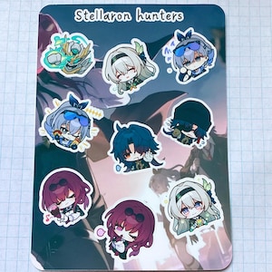 Stellar Hunters Stickers, Honkai Star Rail Stickers, Collectible Vinyl, Gaming Merchandise, Anime Decor, Creative Gift