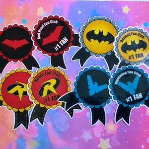 BatFamily Glossy Sticker #1 Fan, Superhero Fan Gift, Collector&#39;s Item, BatFamily Merchandise
