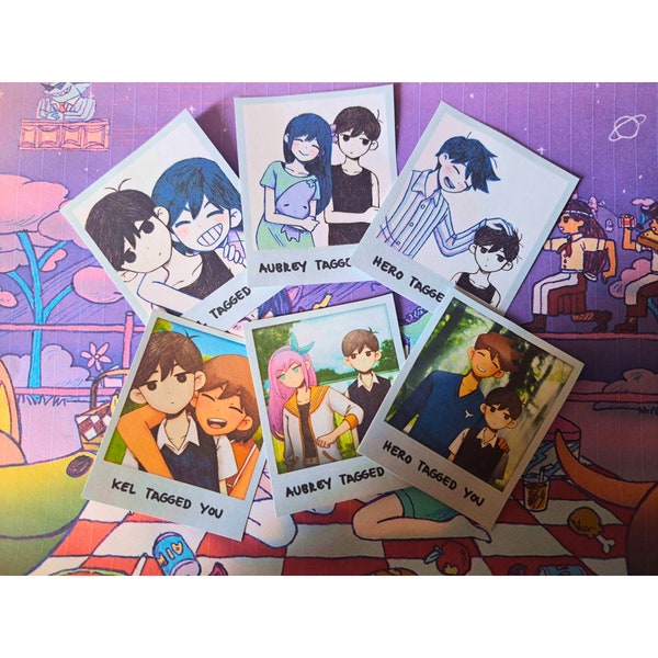 Omori scrap book stickers.