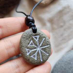 Handmade Sea Stone Anu Necklace:  Pebble Art