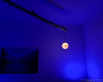 Design lamp "Moon" - 3D printed artwork with lithophane effect