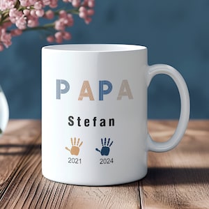 Papa Personalized Mug Fathers day Gift Custom Papa Mug for Dad