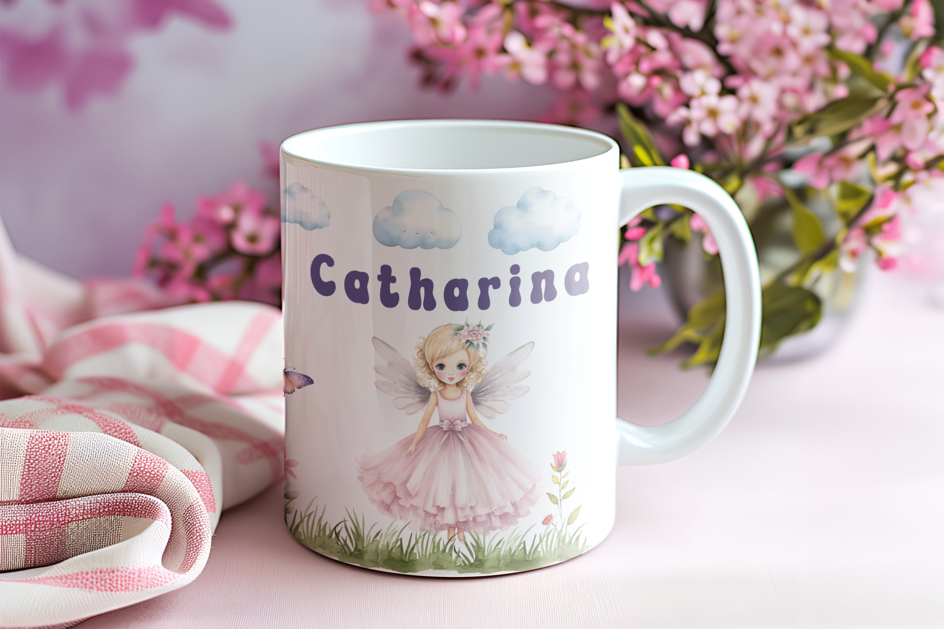 Personalized mug for kids Birthday gift Easter basket Mug for girls Kids mug with name Gift for girls Fairy mug