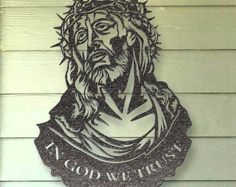 Personalized Jesus Christ Metal Sign For Wall Decor - Customizable Christian Artwork- Unique Wall Hanging For Spiritual Home Decor | Gifts