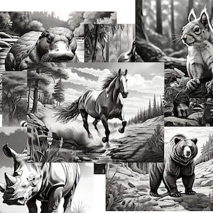 12 Printable Animals Coloring Pages for Kids