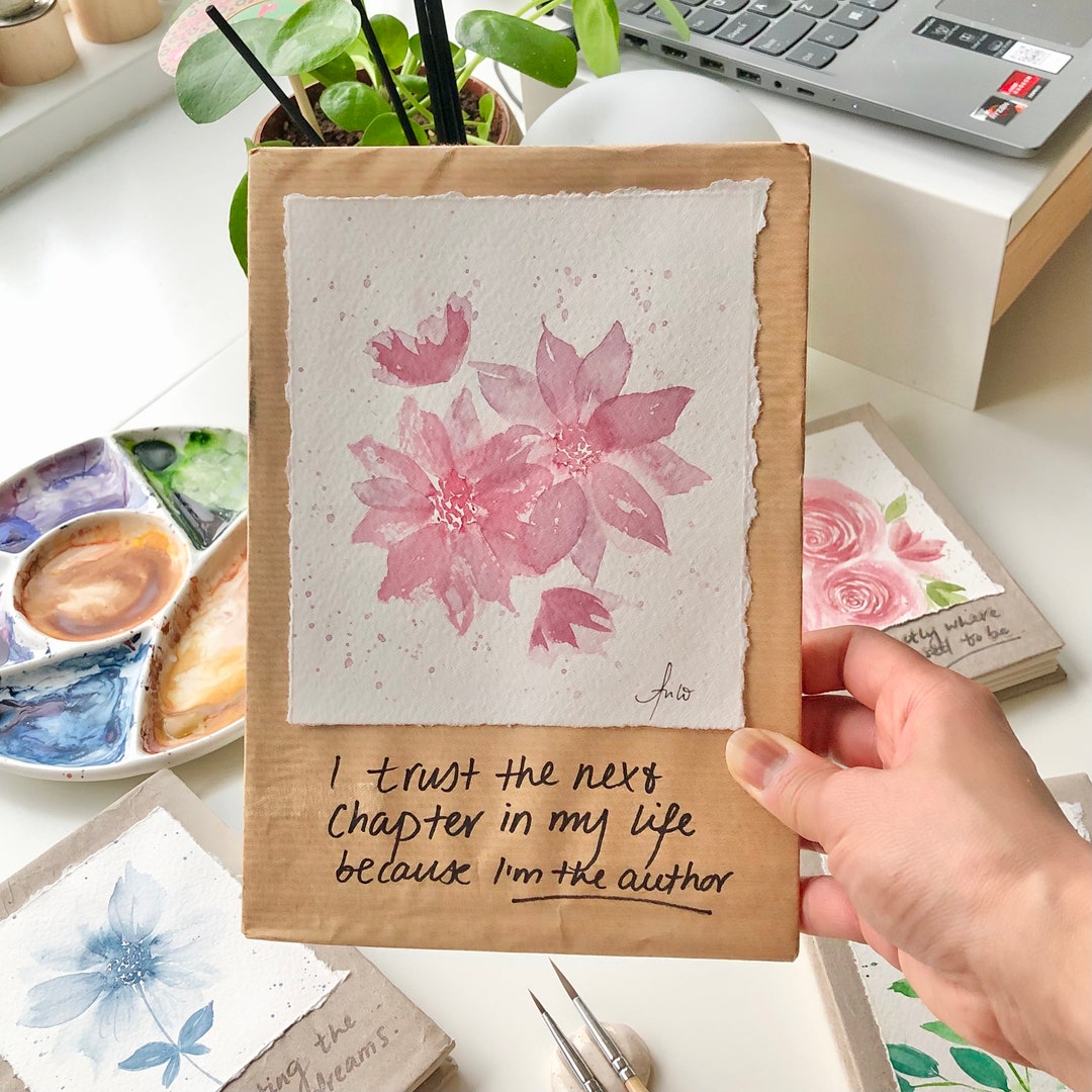 Watercolor Sketchbook Artist Journal Handmade Gift Idea Travelers