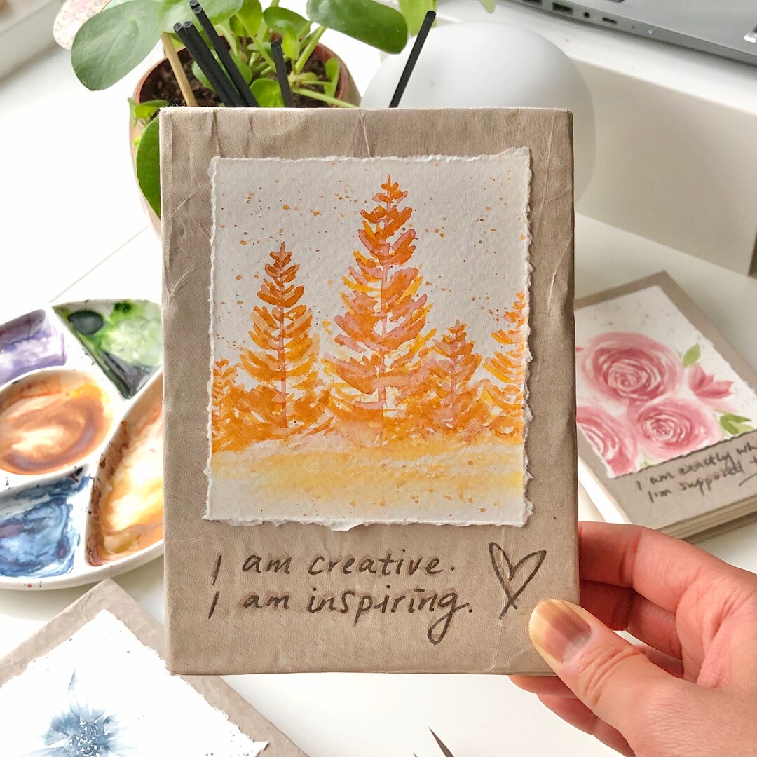 Watercolor Sketchbook Artist Journal Handmade Gift Idea Travelers