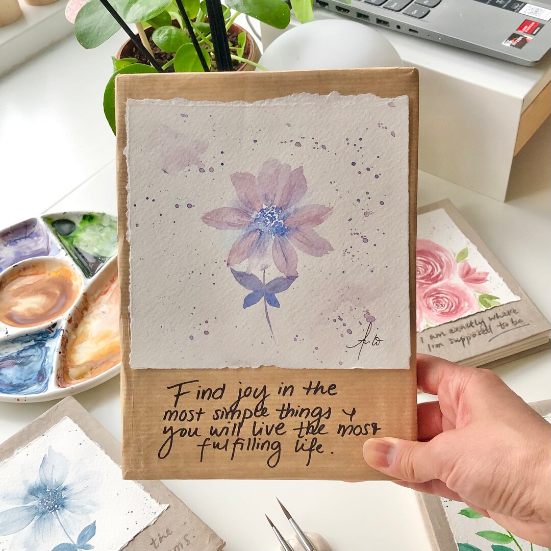 Watercolor Sketchbook Artist Journal Handmade Gift Idea Travelers