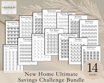 New Home ultimate savings challenge bundle | Printable or Digital use | Instant Download | Savings Challenge
