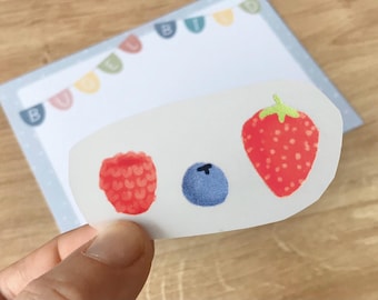 Bügelbild Kinder Beeren Obst, Geschenk Mädchen Junge Baby, T-Shirt, DIY, Applikation Aufbügler