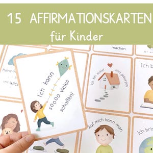 Affirmationskarten für Kinder, Geschenk Mädchen Junge, positive Affirmationen, Glaubenssätze Sprüche, Achtsamkeit Selbstliebe Mutmacher