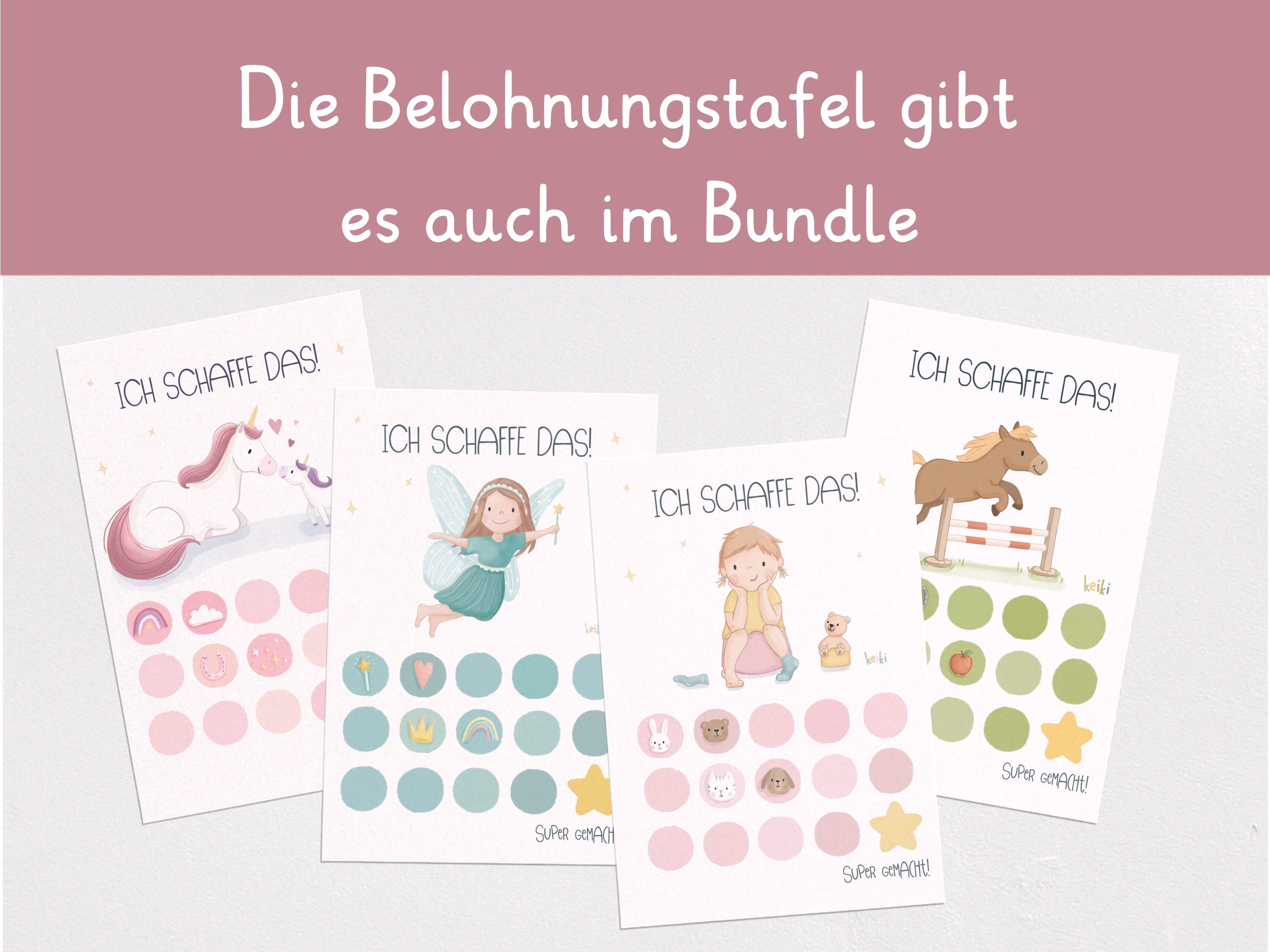Belohnungstabelle Für Töpfchentraining – 10 Bögen Mit Aufklebern & Anleitung, Für Jungen & Mädchen