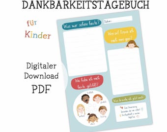 Journal for children | Mindfulness | Gratitude | Self-love | Digital download | PDF | Children's evening routine | Gratitude journal