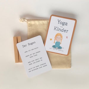 Yogakarten für Kinder, Geschenk Mädchen Junge, Asanas Yogaübungen, Achtsamkeit Selbstliebe Bild 3