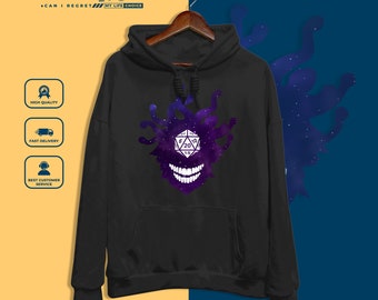 Beholder Eye Dice Hoodie, Dungeons Master Dice Board Game Hoodie, Game Hoodie Birthday Gifts