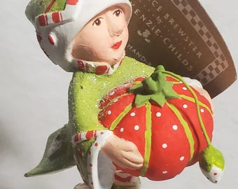 Adorno de Mackenzie Childs, Paciencia, Brewster, Dash Away, Elfo de Prancer, 3.5", NUEVO en caja con etiqueta. ¡REGALO!