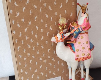 MacKenzie Childs Patience Brewster handmade Nativity Balthazar ornament 9" New in box! GIFT!