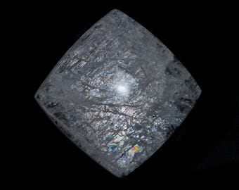Arctic Natrolite cabochon.Rainbow Natrolite cabochon for pendant making 37x37mm.