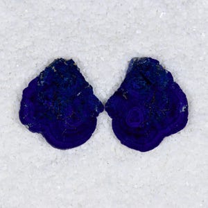 Azurite geode matched pair 39x34mm