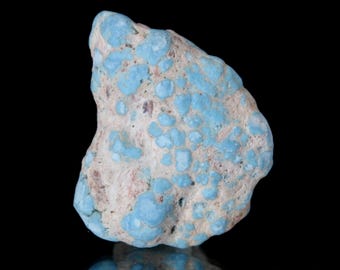 Spécimen de collection Big Golden Hill Turquoise de 69,5 carats Naturel du Kazakhstan 37 x 28 mm