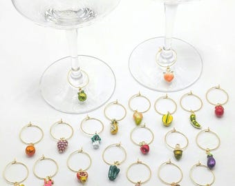 lot de 12/ 15 ou 20 marqueurs pour verres fruits/légumes