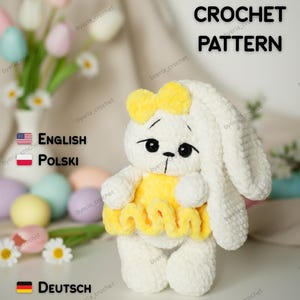 Häschen Amigurumi Häkelanleitung | Plüsch Ostern Baby Spielzeug (PDF)
